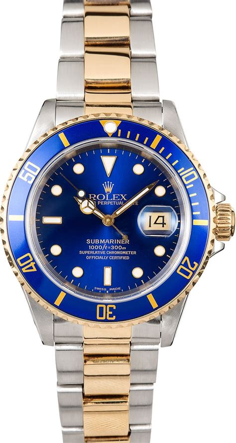 submariner blue and gold rolex|blue rolex submariner for sale.